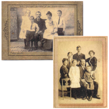 two historic family portraits from the early 1900s Legacy Portraits exist in photographs Krista Nutter Photography
