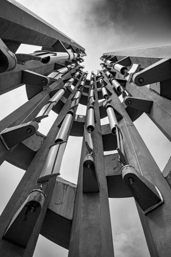 KristaNutterPhotography_Tower Of Voices BW black and white photograph of the tower of voices sculpture at the flight 97 memorial  Fine Art and Painted Portraits by Krista Nutter Photography Cincinnati